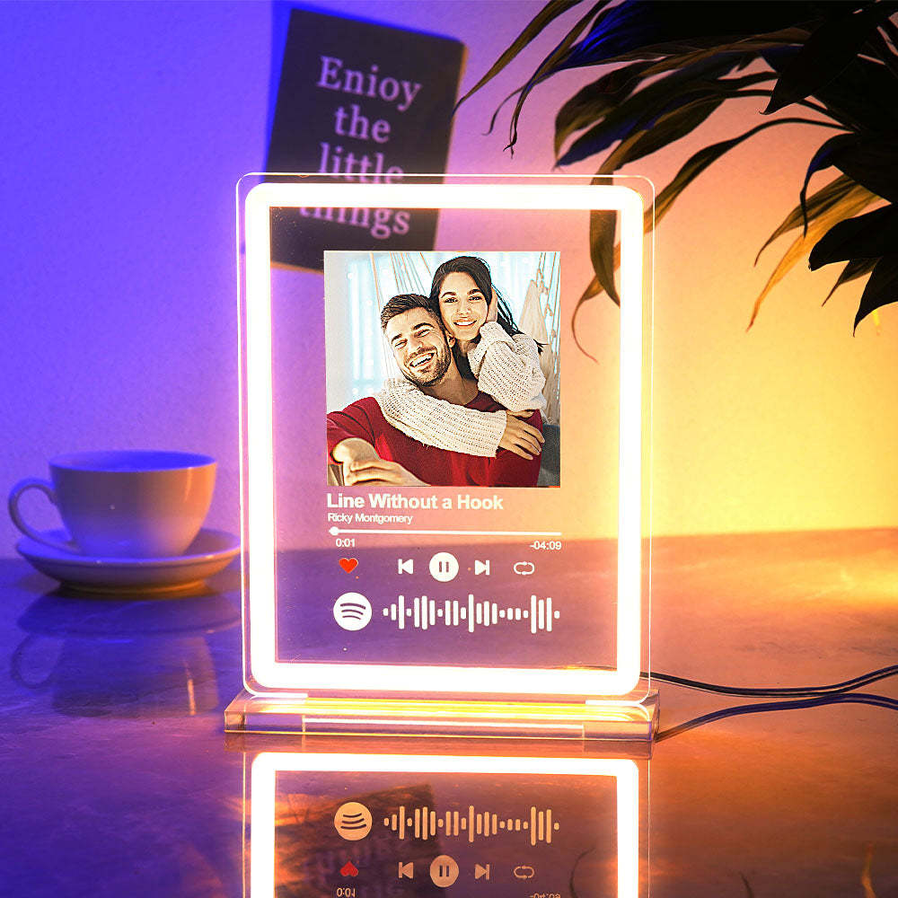Personalized Photo Spotify Music Night Light Scannable Code Neon Sign Lamp For Couples - MadeMineAU