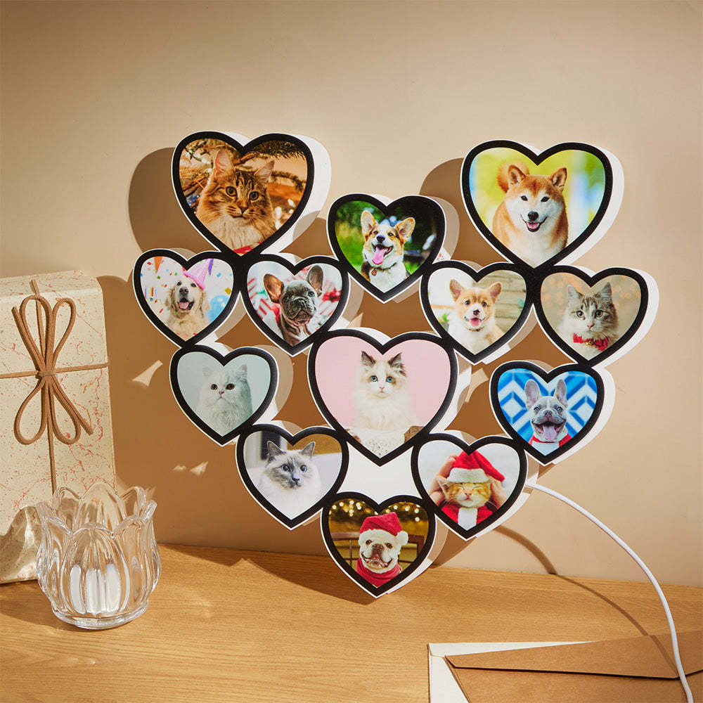 Personalized Photo Love Heart Night Light LED Lamp Decoration for Wedding - MadeMineAU