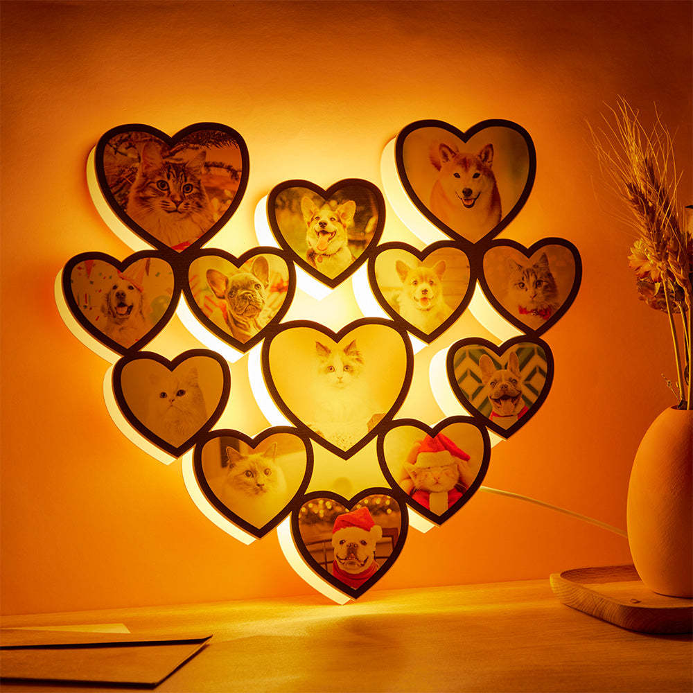 Personalized Photo Love Heart Night Light LED Lamp Decoration for Wedding - MadeMineAU