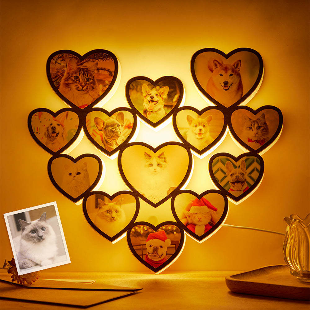 Personalized Photo Love Heart Night Light LED Lamp Decoration for Wedding - MadeMineAU