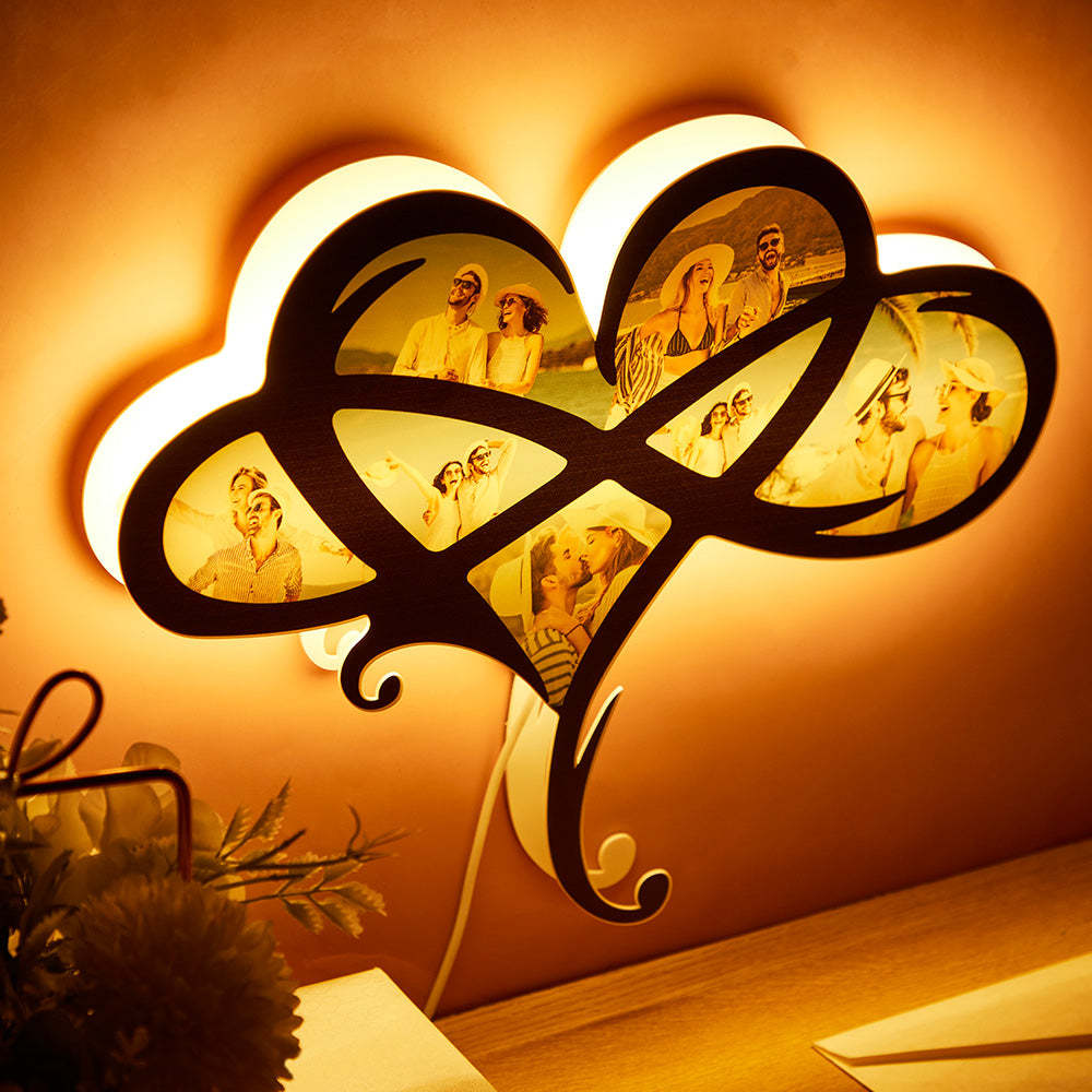 Custom Photo Night Light Infinite Love Home Gifts - MadeMineAU