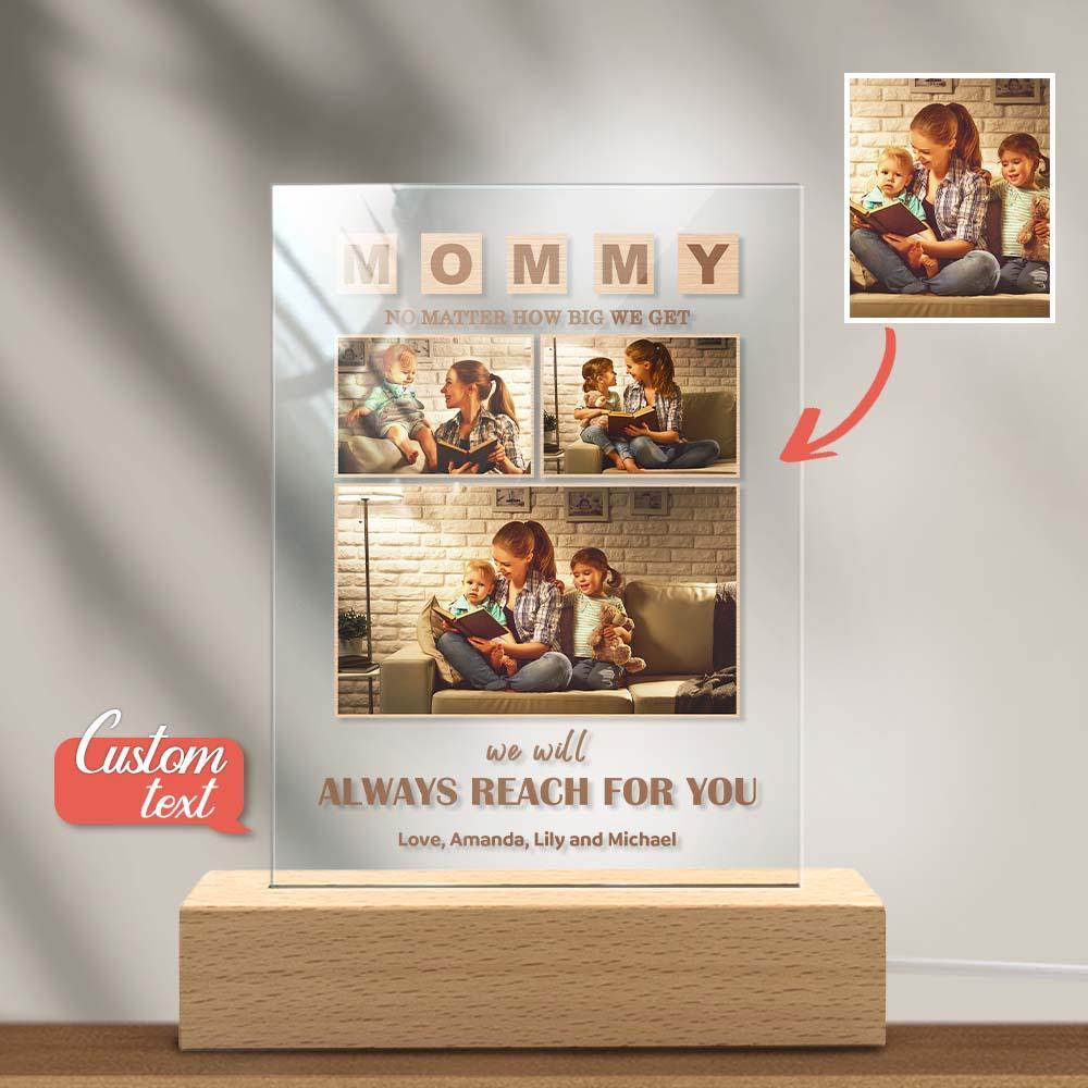 Mother's Day Gift Custom Photo Keychian/Plaque/Night Light For Mom - MadeMineAU