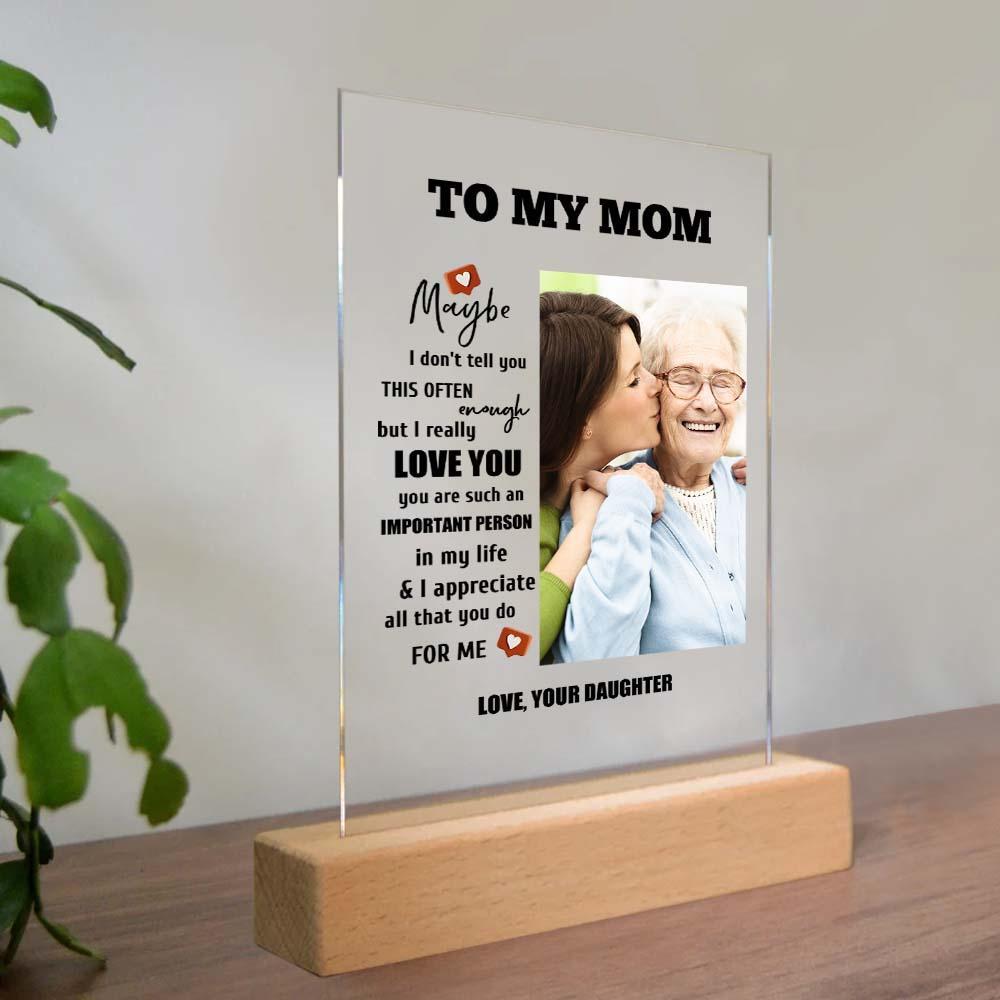 Mother's Day Gift Custom Photo Keychian/Plaque/Night Light For Mom - MadeMineAU