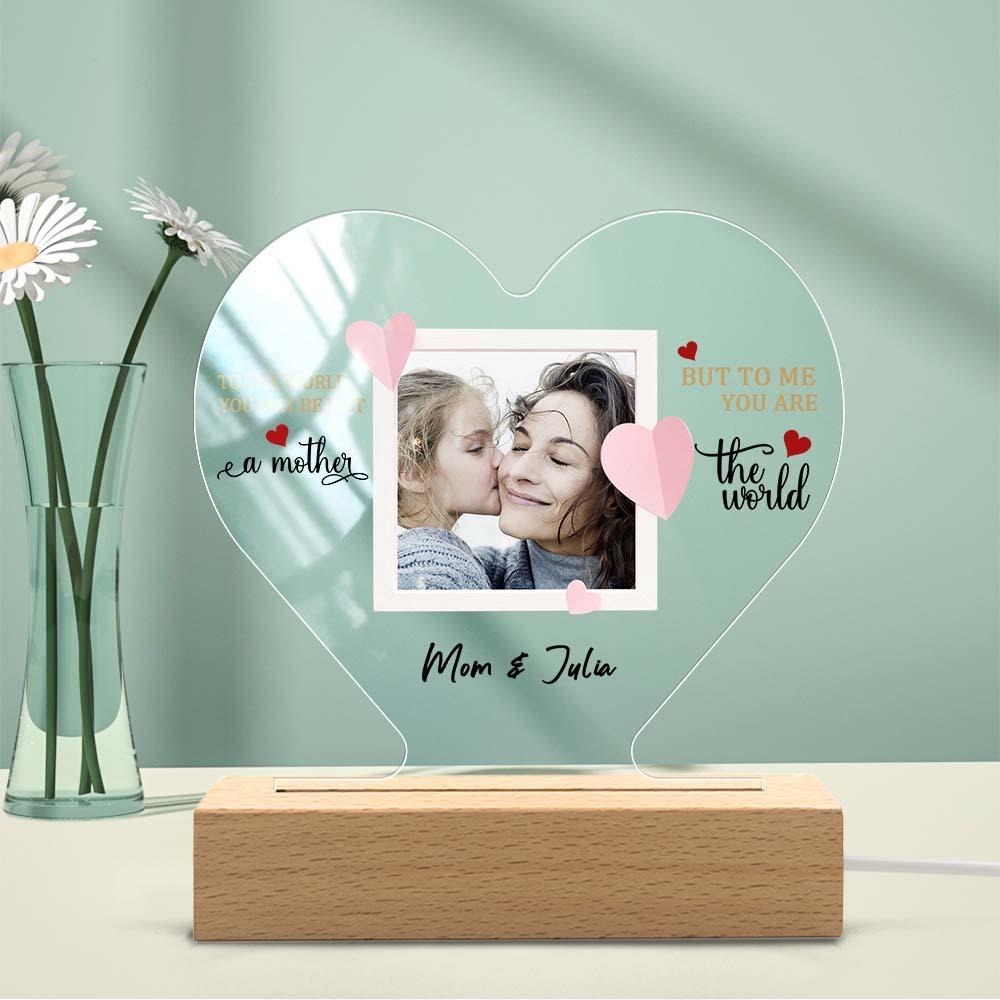 Mother's Day Gift Custom Photo Keychian/Plaque/Night Light For Mom - MadeMineAU