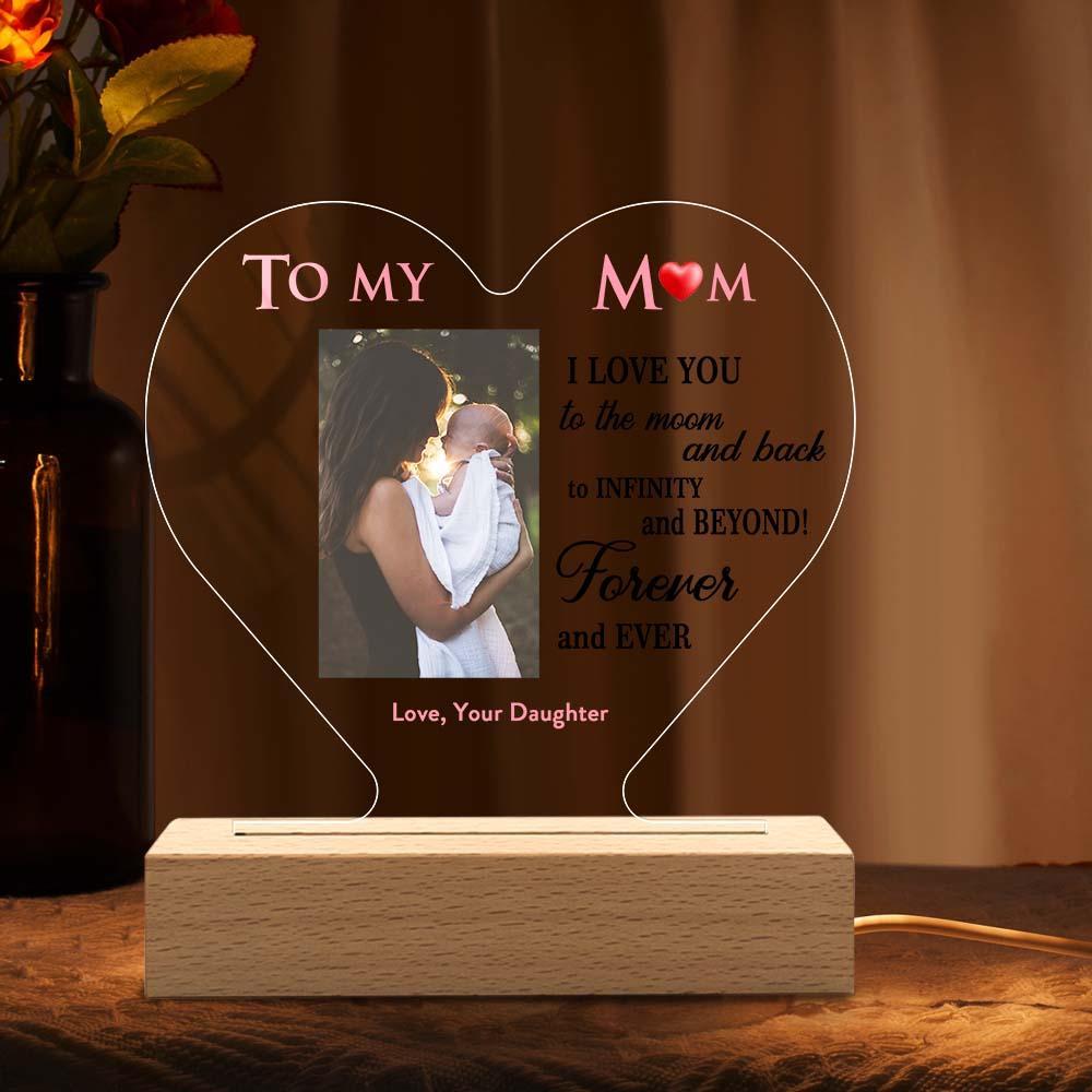 Mother's Day Gift Custom Photo Keychian/Plaque/Night Light For Mom - MadeMineAU