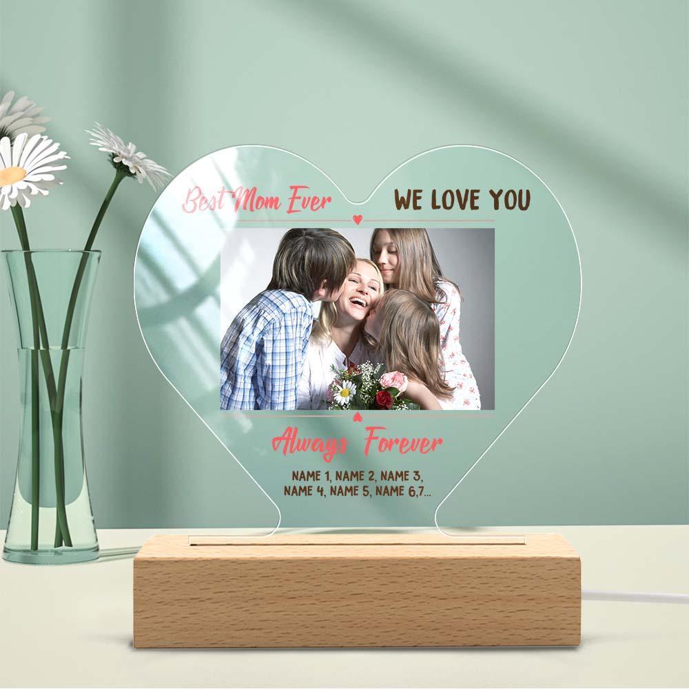 Mother's Day Gift Custom Photo Keychian/Plaque/Night Light For Mom - MadeMineAU