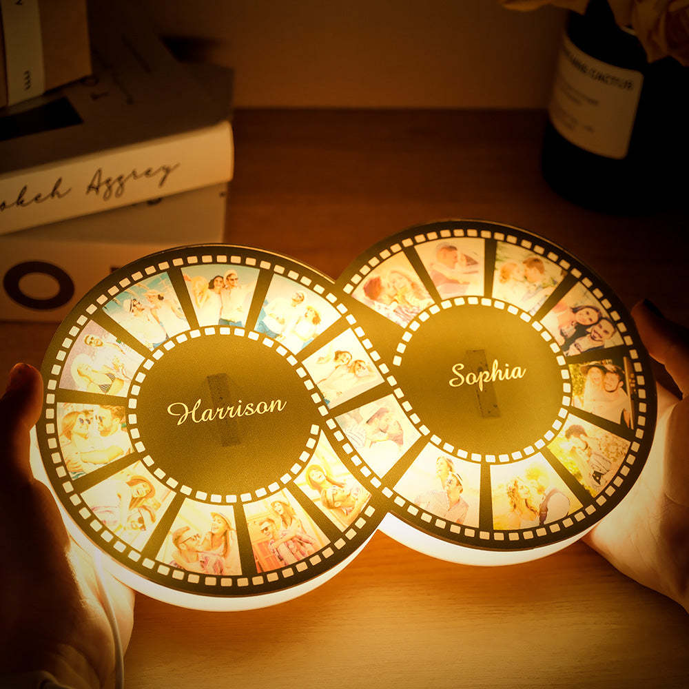 Personalized Photo Film Night Light Vintage Infinity Film Picture Lamp Gifts For Him - MadeMineAU