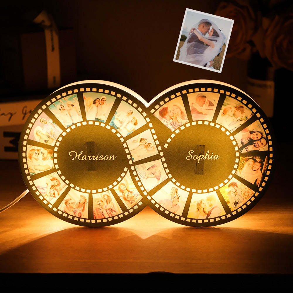Personalized Photo Film Night Light Vintage Infinity Film Picture Lamp Gifts For Him - MadeMineAU