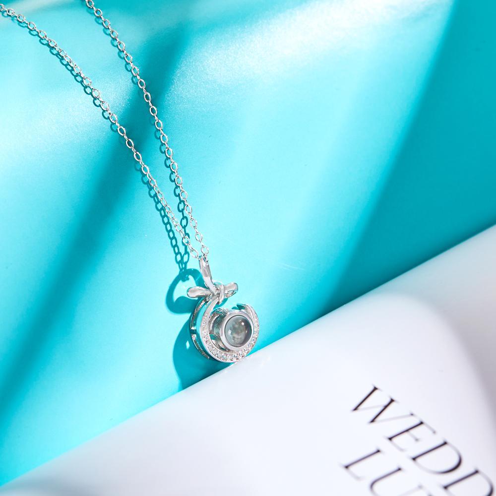 Custom Projection Necklace Unique Design Couple Gifts - MademineAU