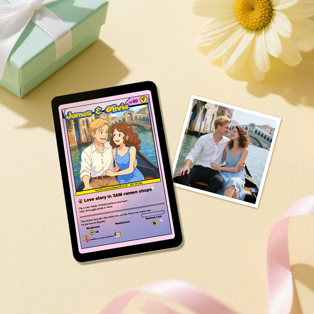 Custom Anime Card Personalized Love Gift for Anniversary Valentine's Day or Birthday