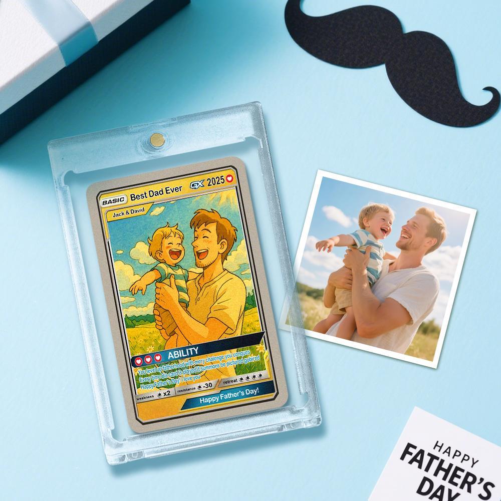 Personalized Father’s Day Poke Card, Custom Gift for Dad, Unique Poke Card Present - MademineAU