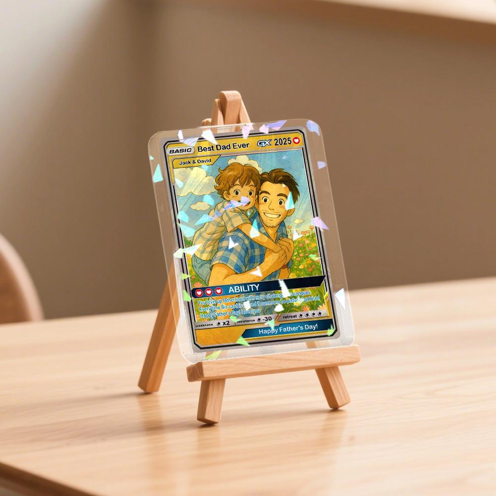 Personalized Father’s Day Poke Card, Custom Gift for Dad, Unique Poke Card Present - MademineAU