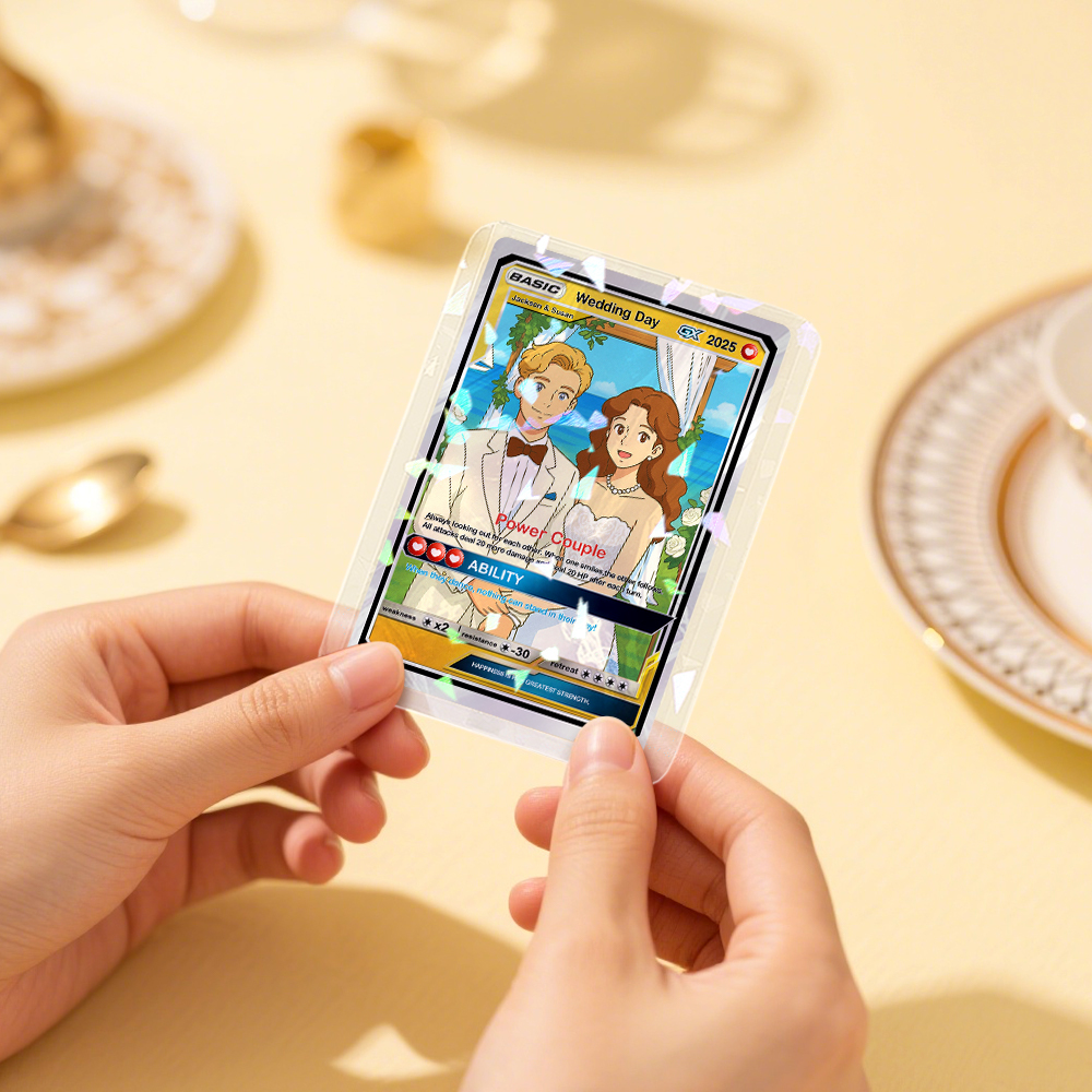 Personalized Couple Poke Card, Custom Wedding Gift, Unique Present for Bride and Groom - MademineAU