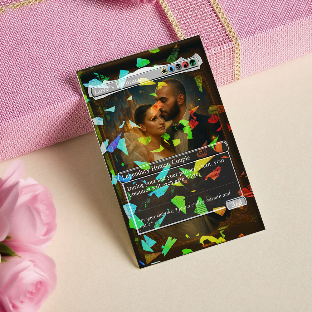 Custom Anime Couple Magic Card, Personalized Photo Magic Anime Card Valentine's Day Gift, Gift for Couples - MademineAU