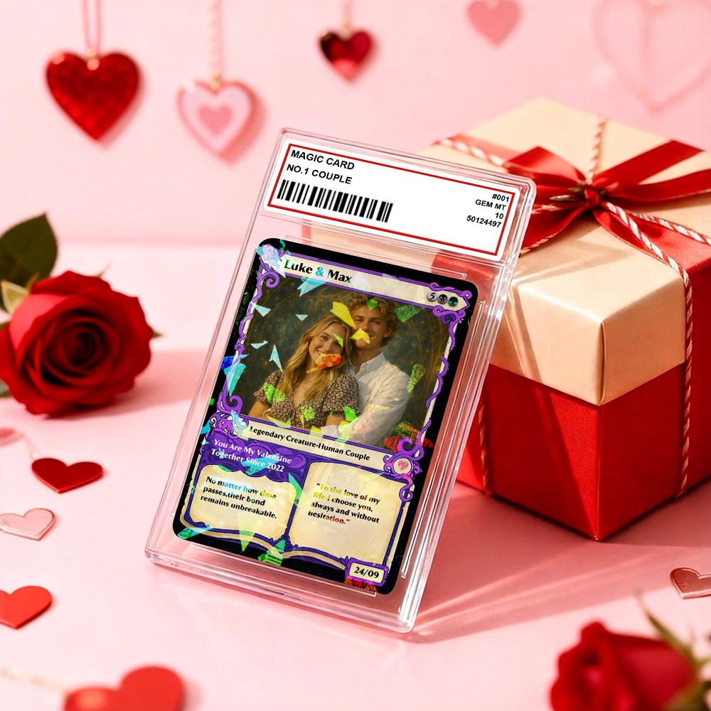 Custom MTG Anime Card Personalized Magic Card Fantasy Game Anime Card Valentine's Day Gift for Couple - MademineAU
