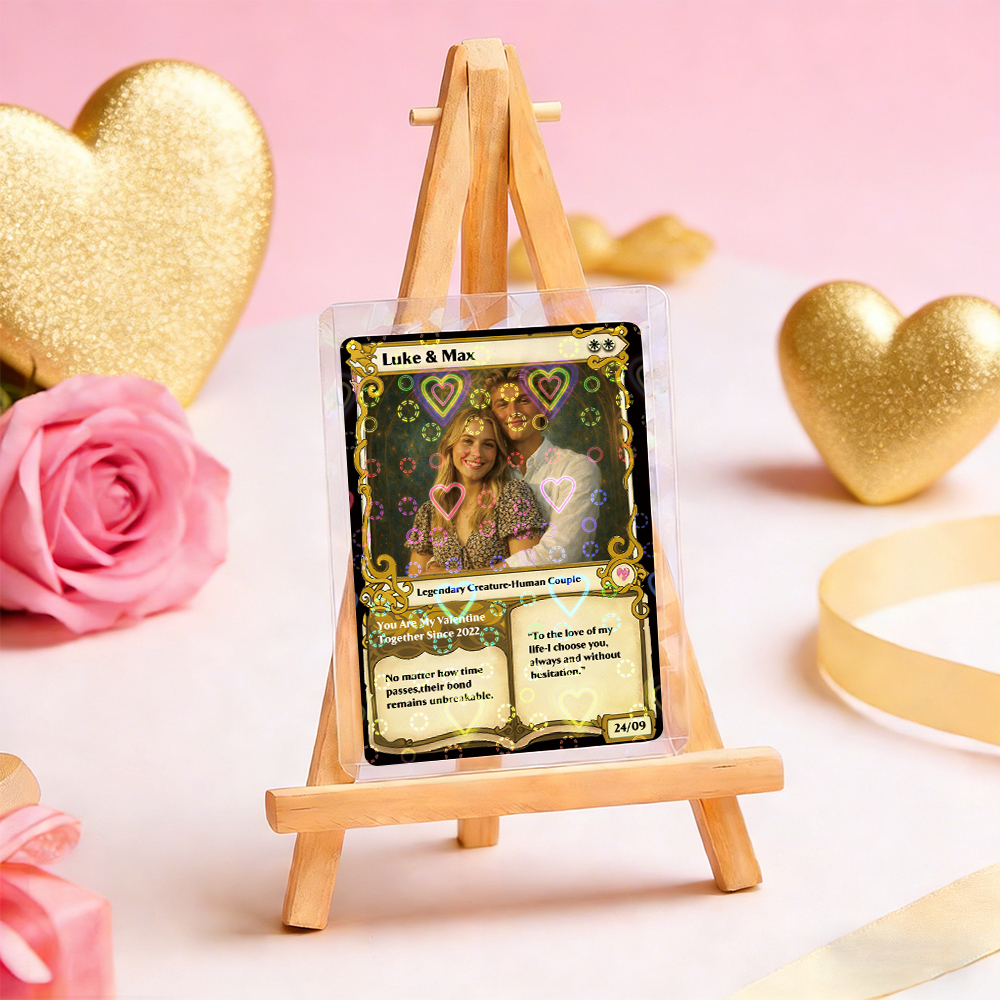 Custom MTG Anime Card Personalized Magic Card Fantasy Game Anime Card Valentine's Day Gift for Couple - MademineAU