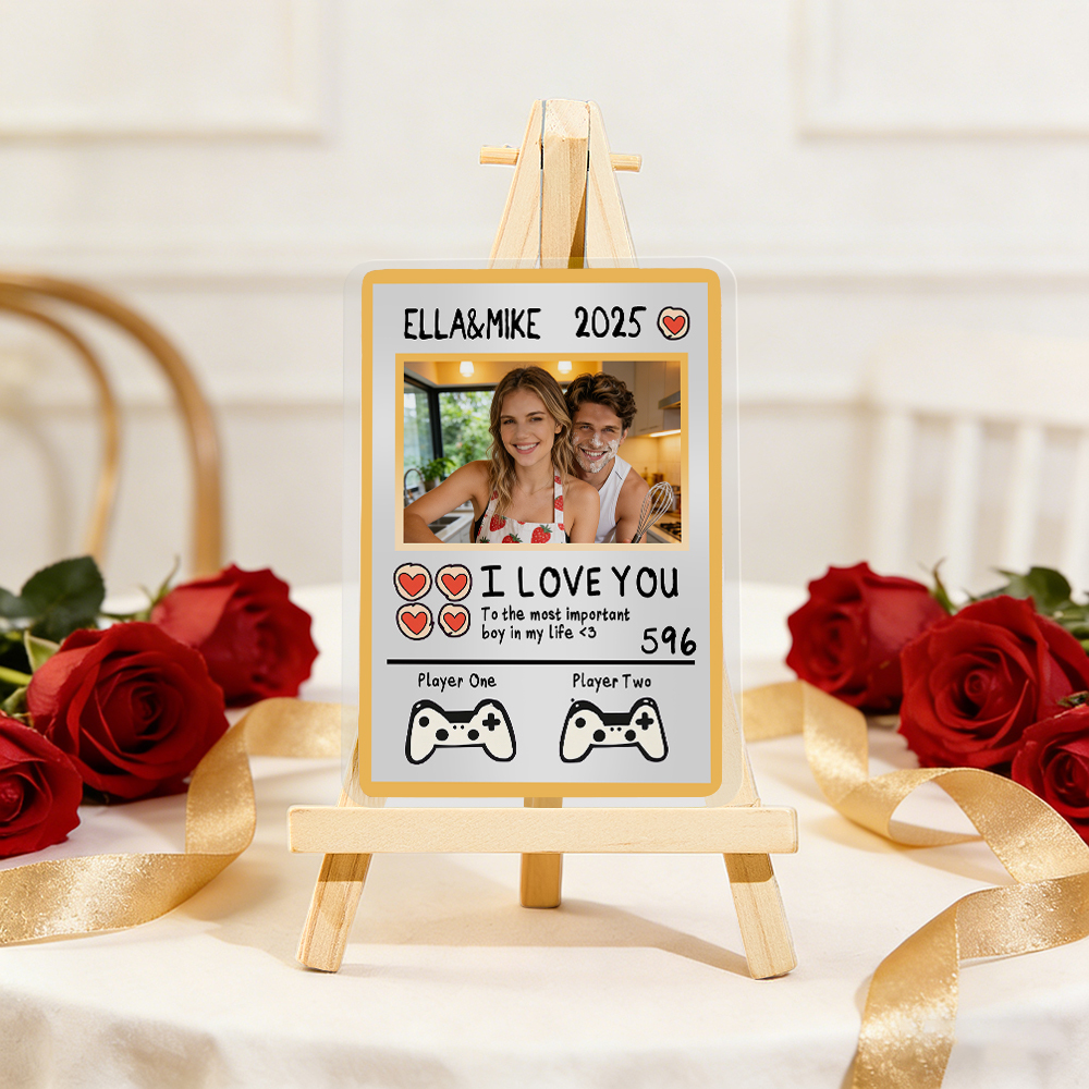 Personalized Valentine’s Day Power Couple Card, Custom Anniversary Card Couple Photo Anime Style, Best Valentine's Day Gift for Lover - MademineAU