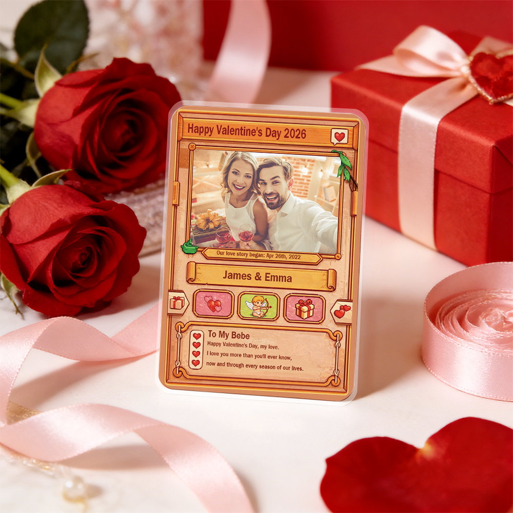 Personalized Valentine’s Day Power Couple Card, Custom Anniversary Card Couple Photo Anime Style, Best Valentine's Day Gift for Lover - MademineAU