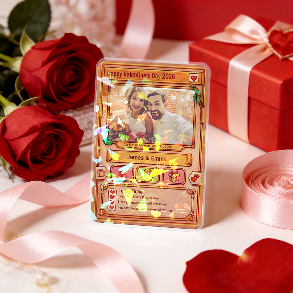 Personalized Valentine’s Day Power Couple Card, Custom Anniversary Card Couple Photo Anime Style, Best Valentine's Day Gift for Lover - MademineAU