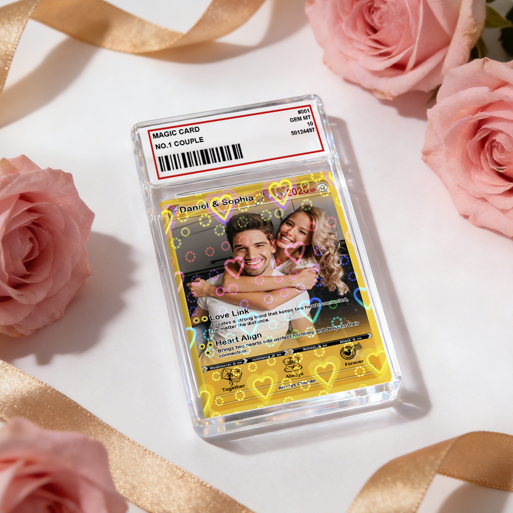 Personalized Valentine’s Day Power Couple Card, Custom Anniversary Card Couple Photo Anime Style, Best Valentine's Day Gift for Lover - MademineAU