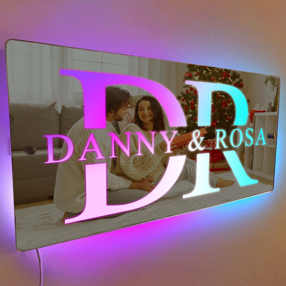 Personalized Name Mirror Light House Sign Couple Gift - MadeMineAU