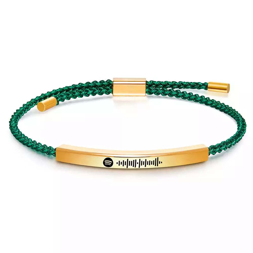 Custom Spotify Music Label Bracelet Personalized Scannable Music Song Bracelet Gift for Her - MadeMineAU