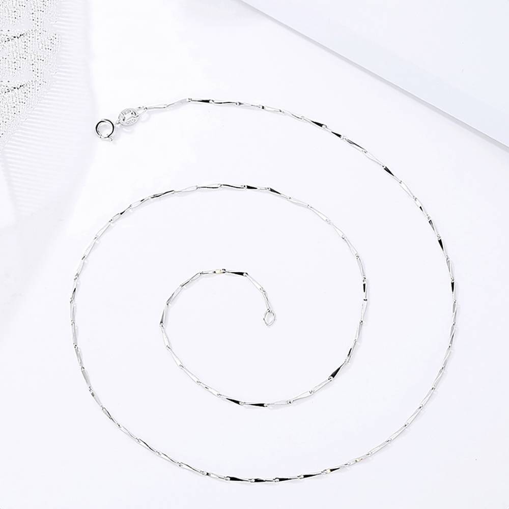 17.72In Silver Bar Link Chain Necklace For Men Women - MadeMineAU