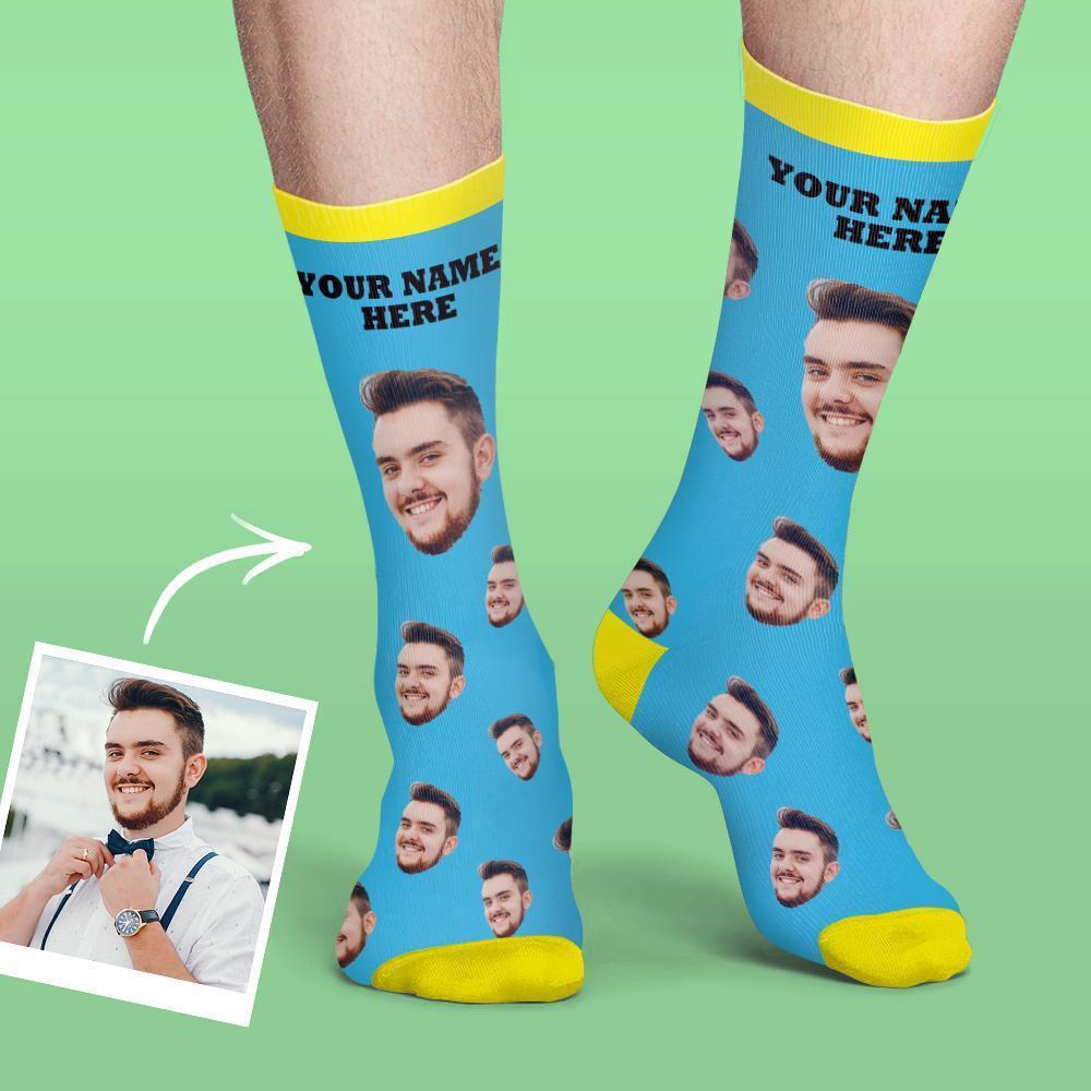 Custom Face Socks Colorful Candy Series - MadeMineAU
