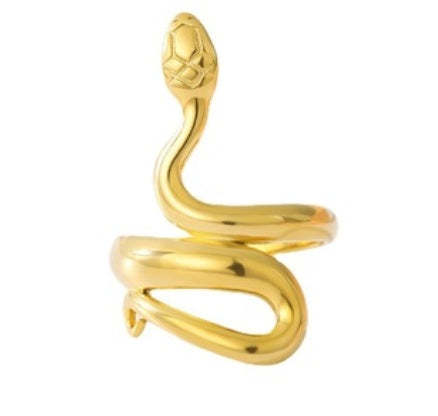 Snake Gold Ring Stainless Steel For Men Women - MadeMineAU