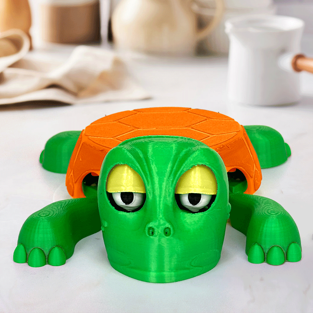 3D Printed Funny Turtle Coaster Creative Open Eyed Turtle Cup Holder Gift for Turtle Lover - MademineAU