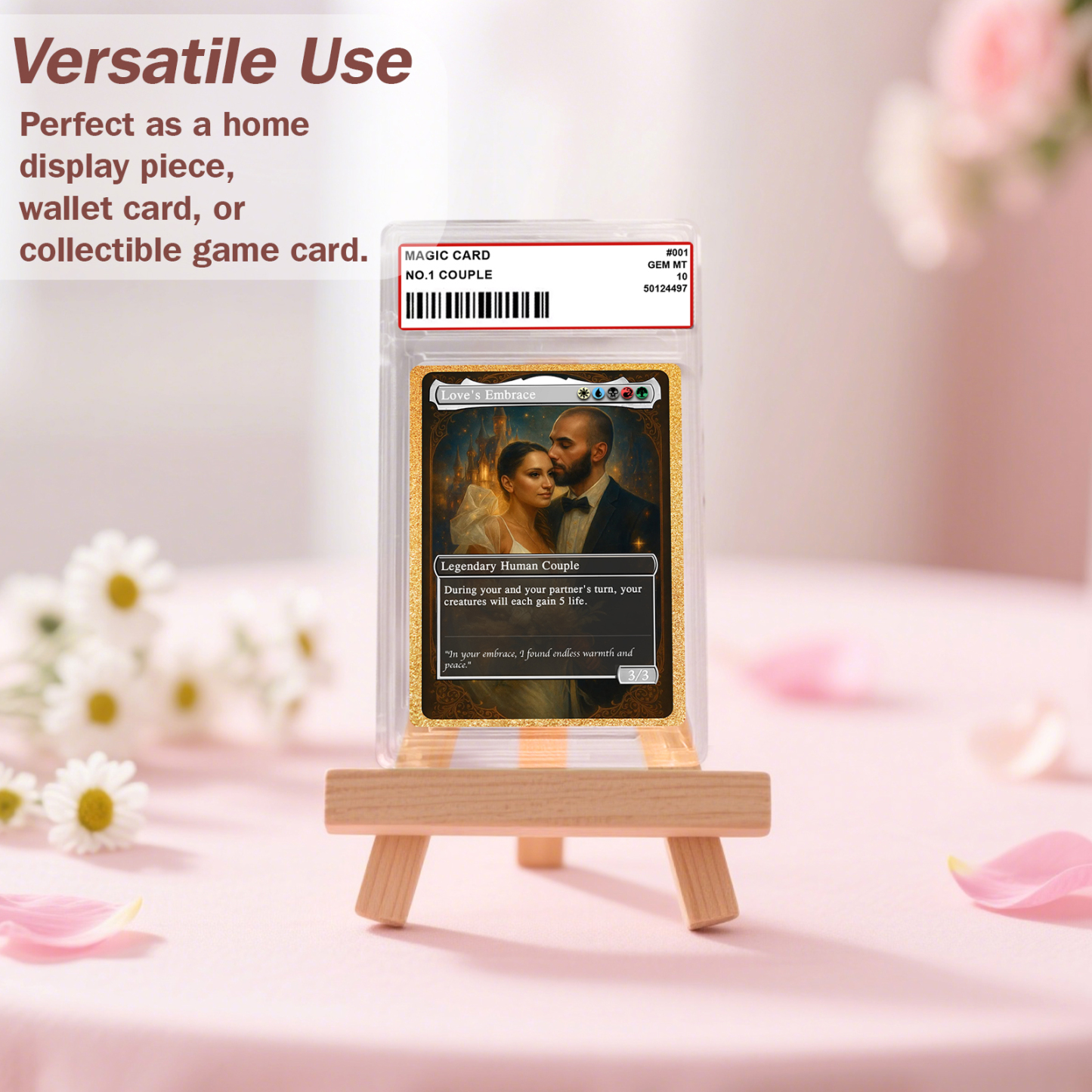 Custom Anime Couple Magic Card, Personalized Photo Magic Anime Card Valentine's Day Gift, Gift for Couples - MademineAU