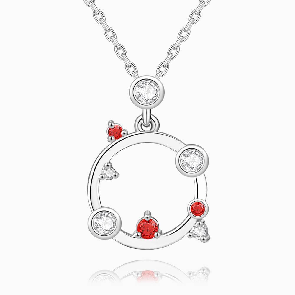 Completeness Circle Necklace With Zircon Platinum Plated For Men Women - MadeMineAU