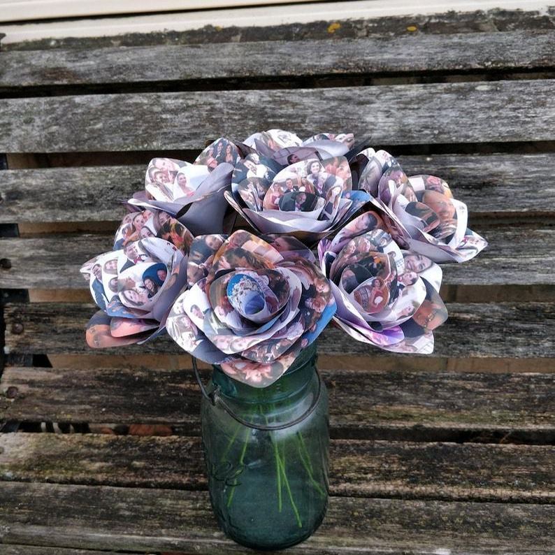 Personalized Photo Single Roses. READ DESCRIPTION Before Purchase!!!! Gift, Birthday, Anniversary, Wedding.