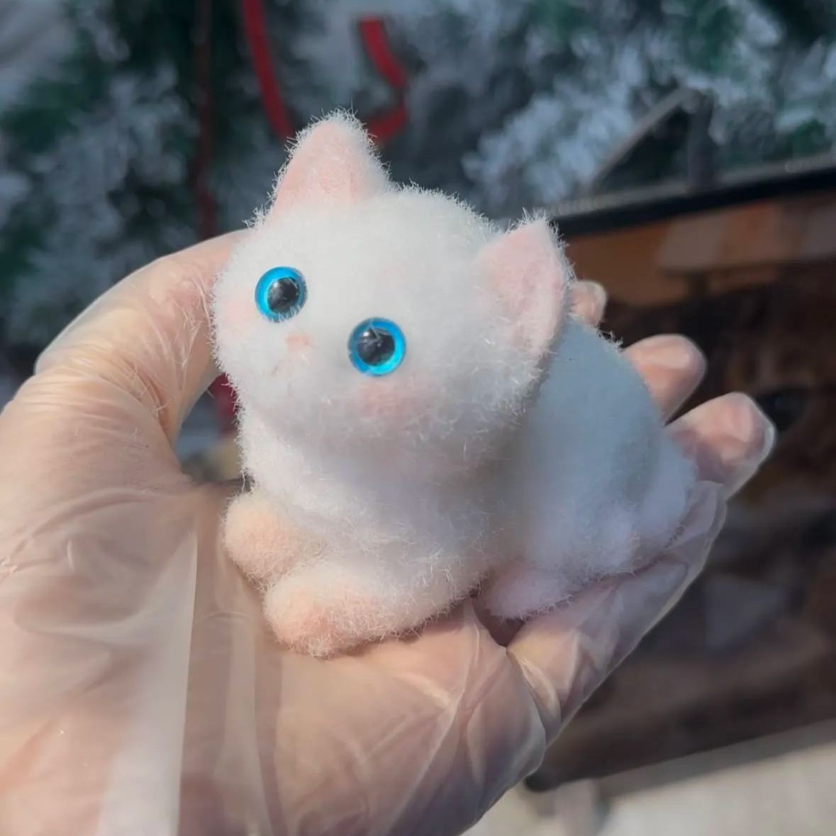 Custom Chubby Large Silicone Cat Cute Personalized Fat Cat Statue for Decorative Gifts for Friends