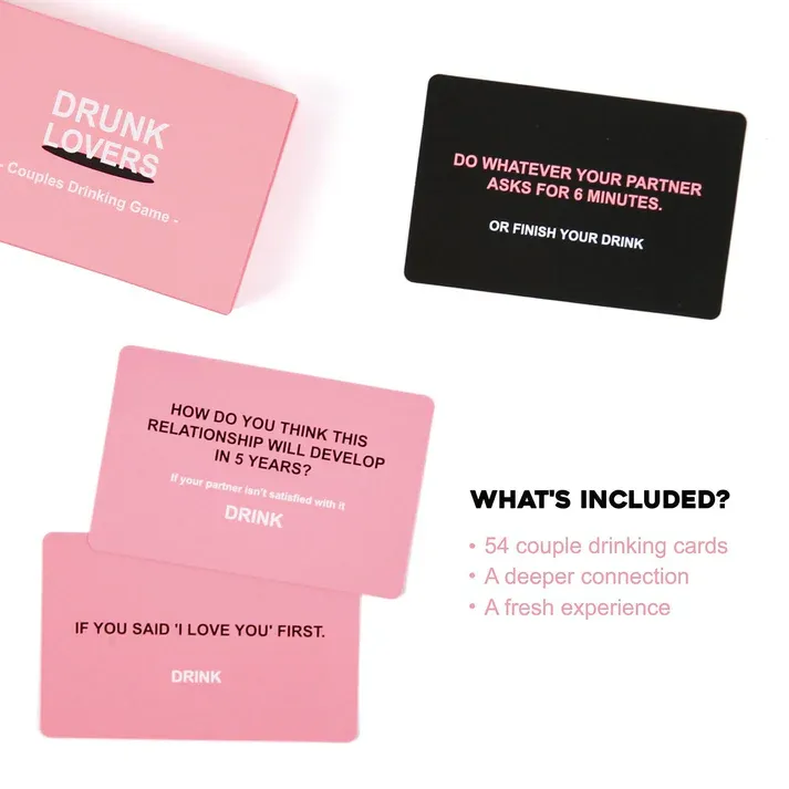 Drunk Lovers The Ultimate Hot Date Drinking Card Game for Couples