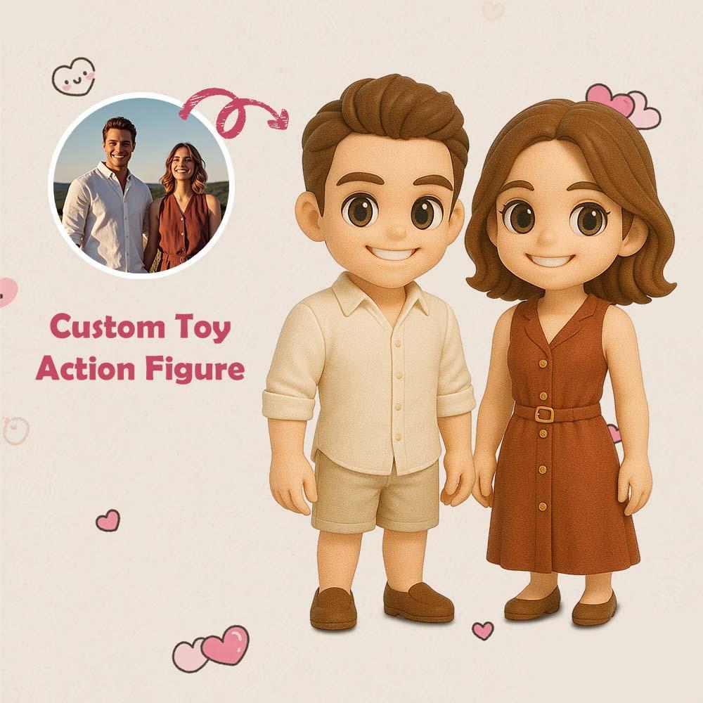 Custom Toy Figure 3D Mini Figures Personalization Toy Figure to Lover Custom Action Figure Gifts for Her/Him - MyCustomBrickFigures