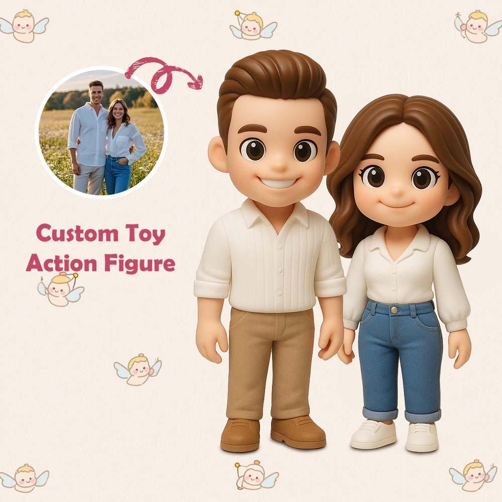 Custom Sister Gifts Toy Figure 3D Mini Figures Personalization Photo Blind Box Gifts For Lover - MyCustomBrickFigures