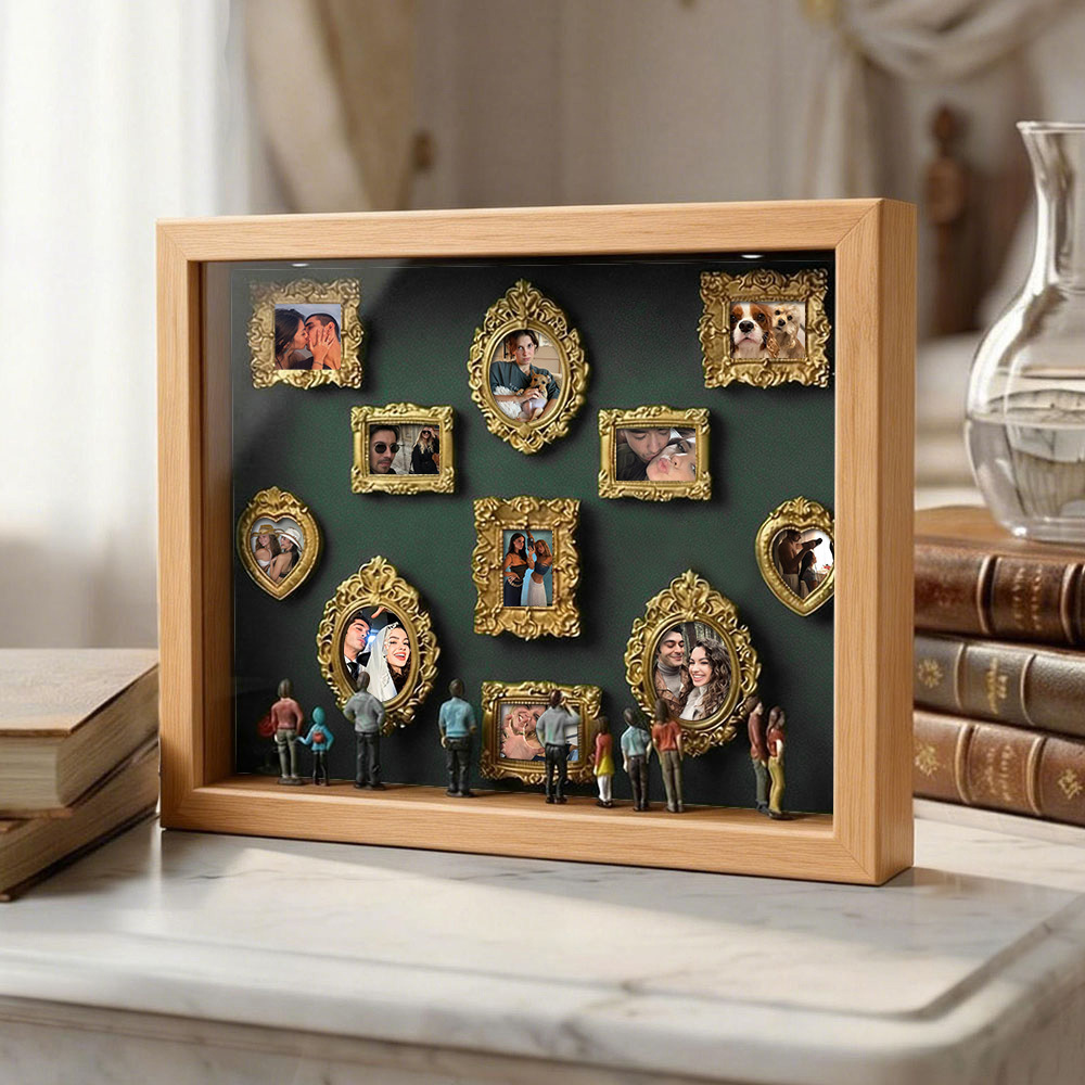 Custom Photo Frame Museum of Us Frame Personalized Photo Frame Couples Gift for Her Cute Miniature Museum Gifts Meaningful Gift Valentine's Day Anniversary Gift - MyCustomBrickFigures