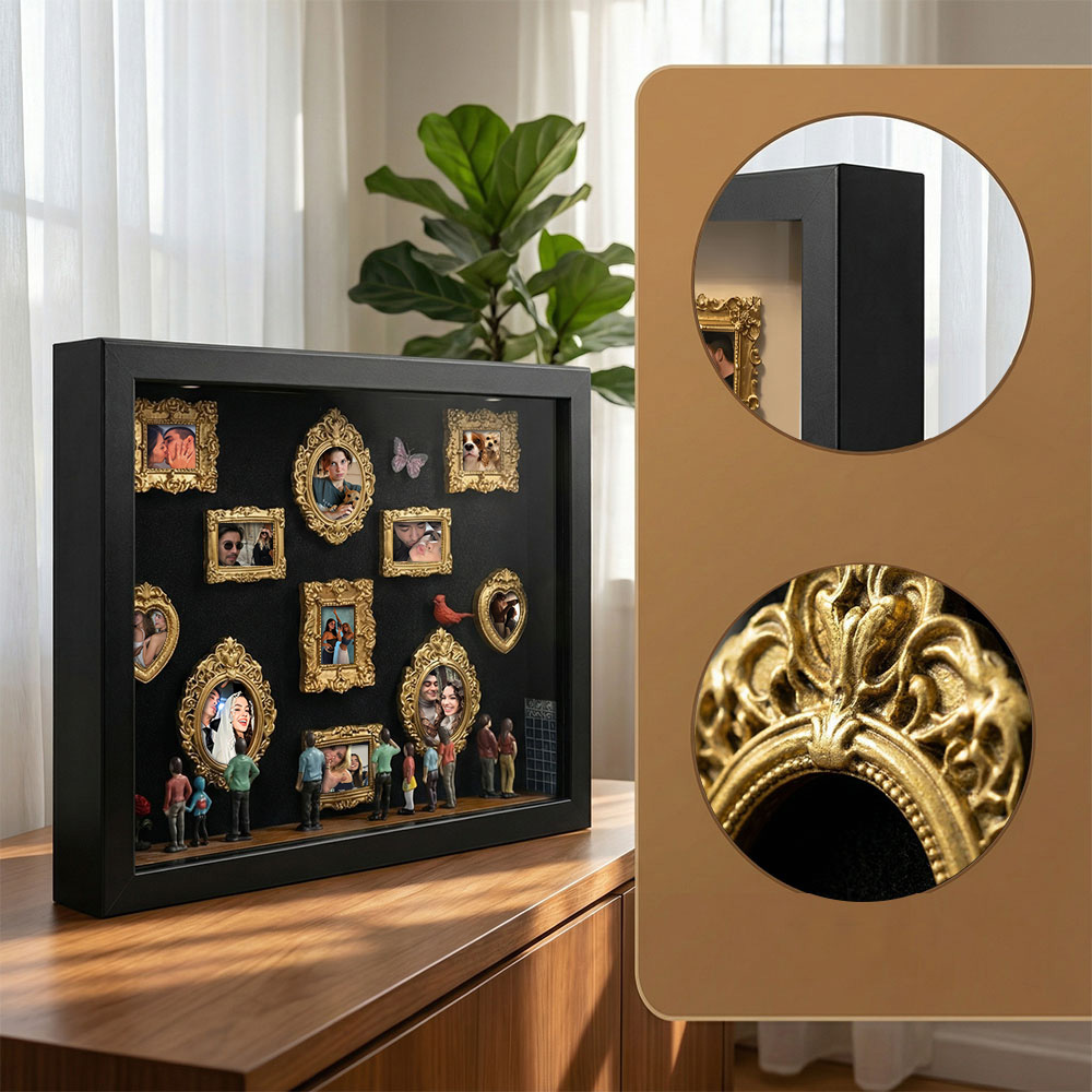 Museum of Us Frame Personalized Couples Gift for Her Cute Miniature Museum Gifts Meaningful Gift Valentine's Day Anniversary Gift - MyCustomBrickFigures