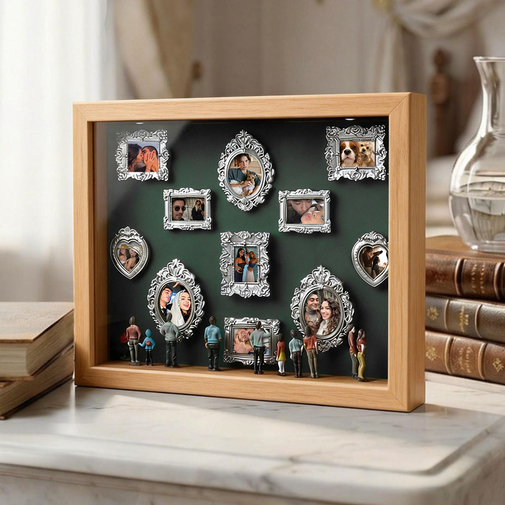 Custom Photo Frame Museum of Us Frame Personalized Photo Frame Couples Gift for Her Cute Miniature Museum Gifts Meaningful Gift Valentine's Day Anniversary Gift - MyCustomBrickFigures