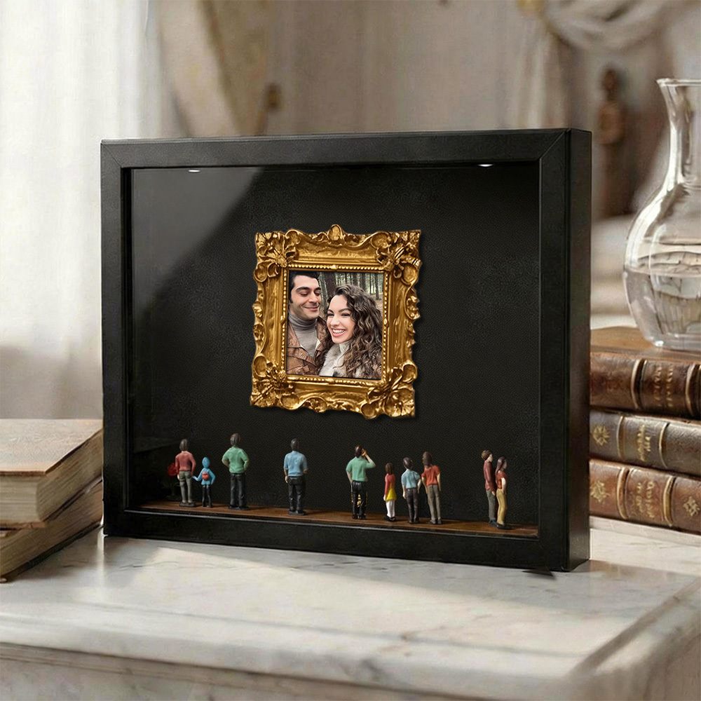 Custom Photo Frame Museum of Us Frame Personalized Photo Frame Couples Gift for Her Cute Miniature Museum Gifts Meaningful Gift Valentine's Day Anniversary Gift - MyCustomBrickFigures
