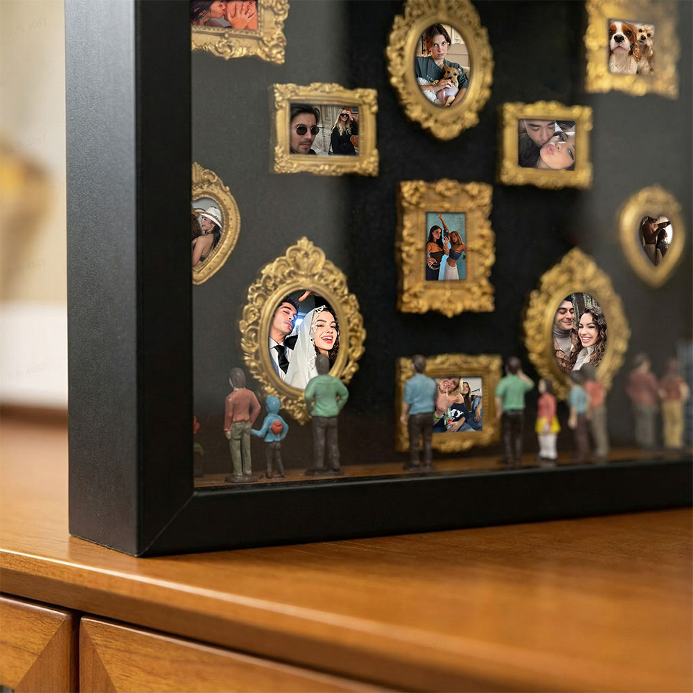 Custom Photo Frame Museum of Us Frame Personalized Photo Frame Couples Gift for Her Cute Miniature Museum Gifts Meaningful Gift Valentine's Day Anniversary Gift - MyCustomBrickFigures