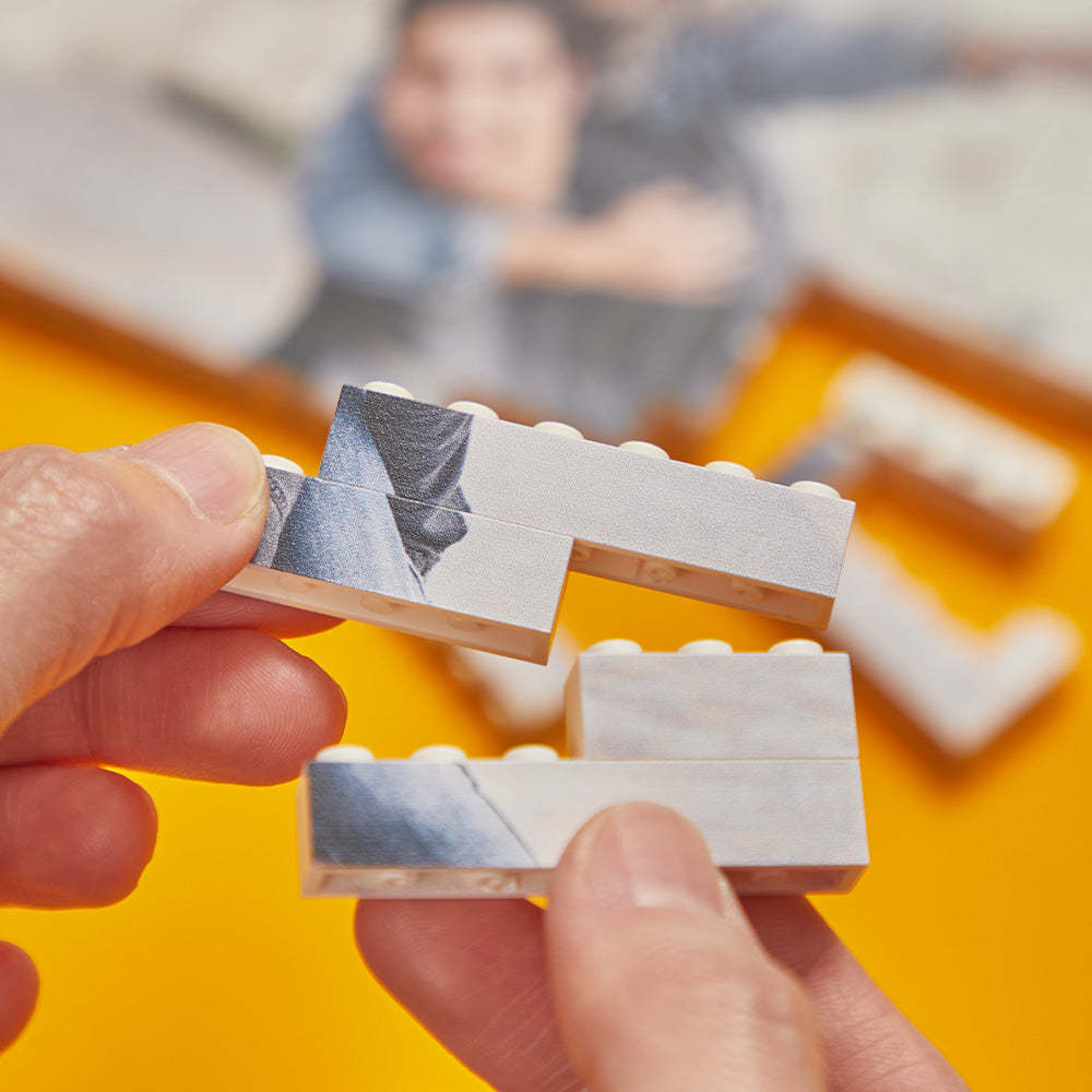 Personalized Building Brick Custom Photo Block Square Shape Father's Day Gift - MyCustomBrickheadz