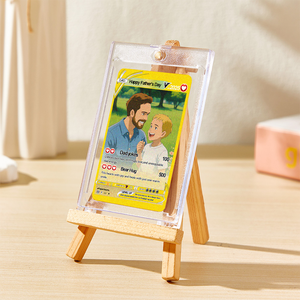 Custom Poke Card, Custom Poke Card, Gift For dad, Custom Poke Present - MyCustomBrickFigures