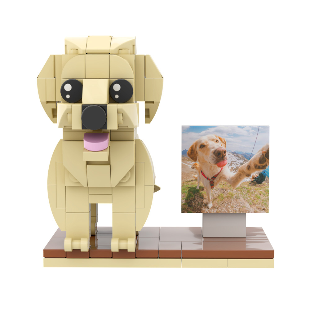Personalized Dog Brick Figures Fully Body Customizable 1 Dog Photo - MyCustomBrickFigures