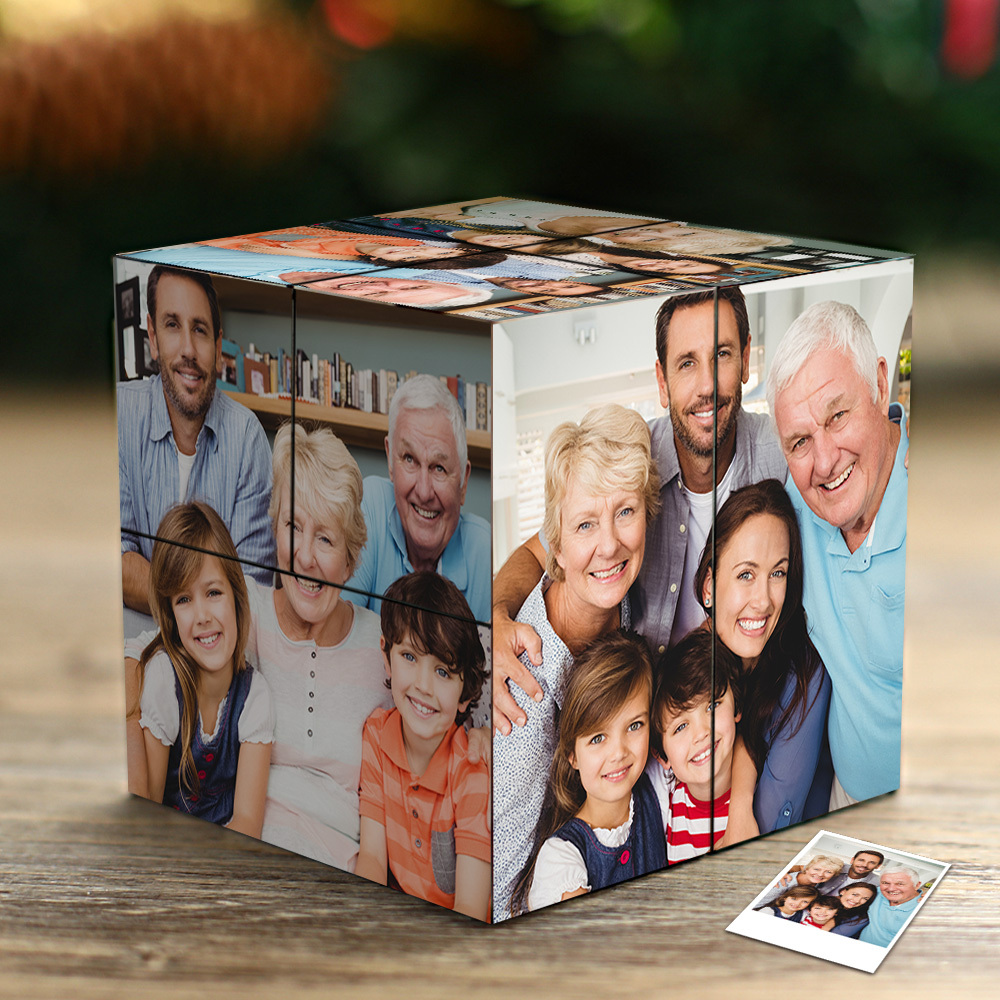 Custom Photo Cube Infinity Folding Multiphoto Cube Father's Day Gifts - Giftlab
