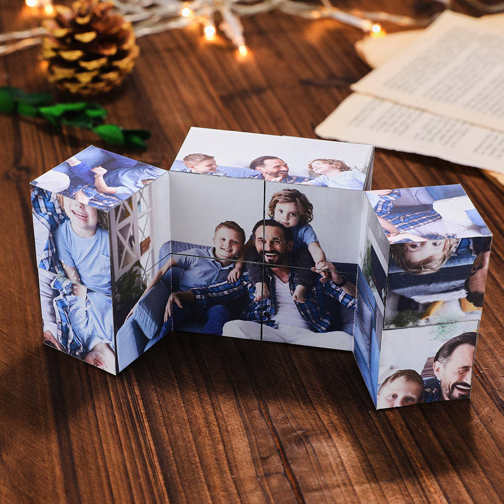 Custom Photo Cube Infinity Folding Multiphoto Cube Father's Day Gifts