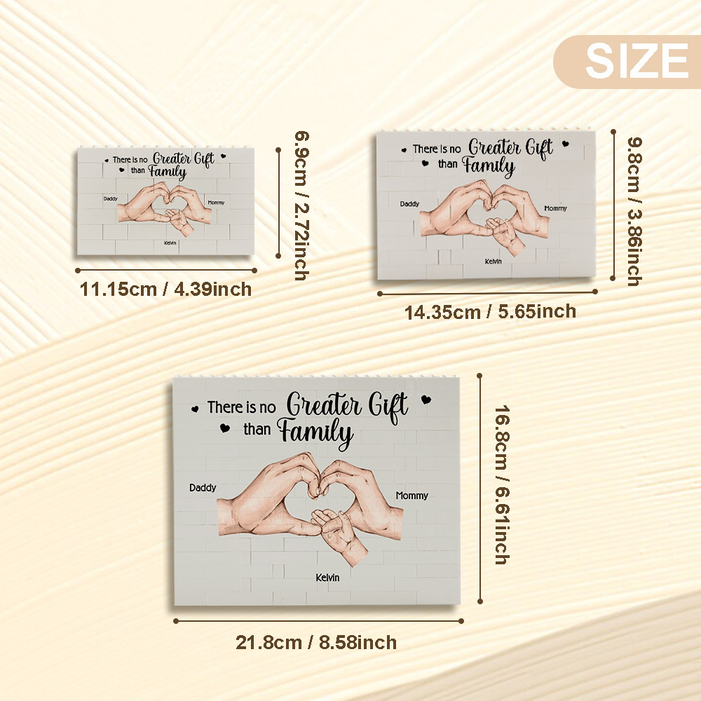 Personalized Building Brick Family Puzzle Building Brick Blocks Gift for Mother - MyCustomBrickFigures