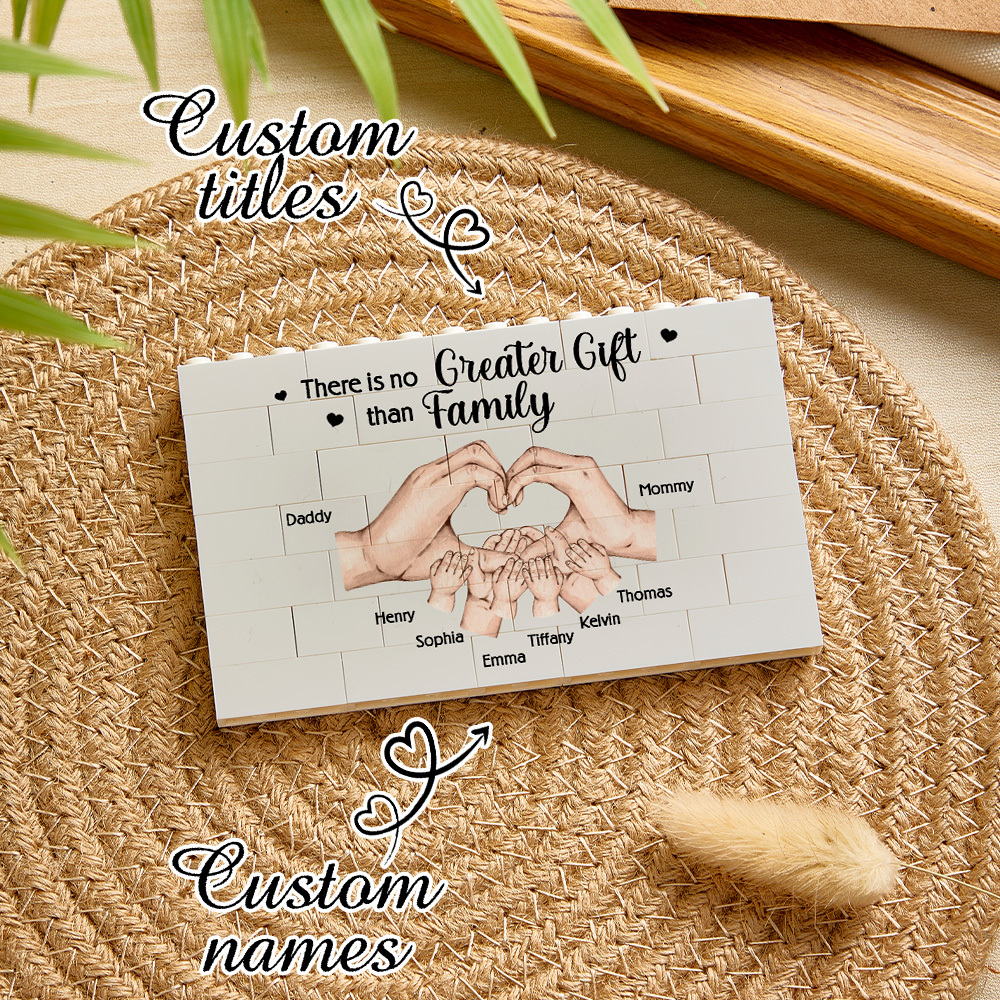 Personalized Building Brick Family Puzzle Building Brick Blocks Gift for Mother - MyCustomBrickFigures