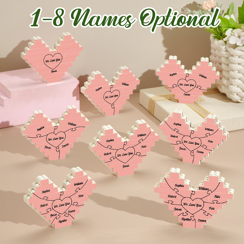 Personalized Mom Photo Building Brick Puzzles with Family Name Photo Block for Mother's Day Gift - MyCustomBrickFigures